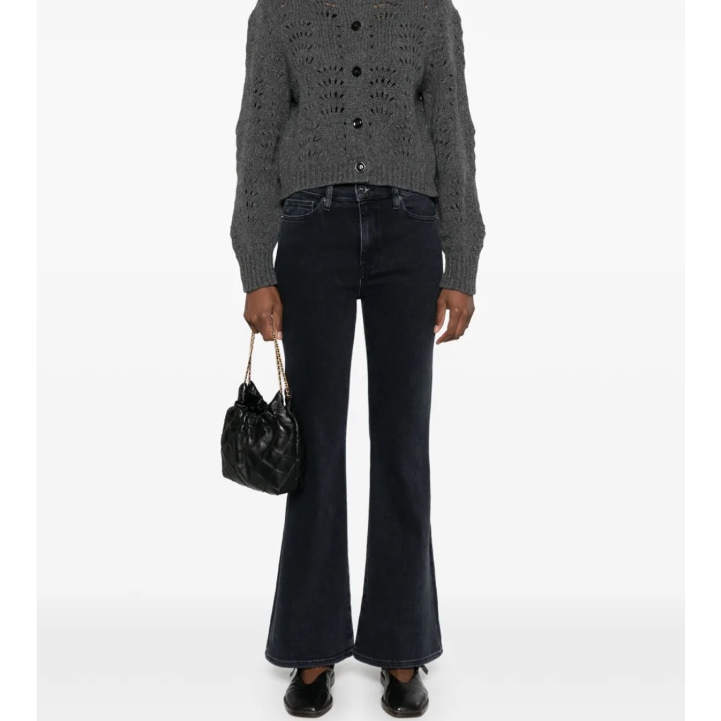 Frame Denim Dark Crop/ Mini Boot Flare Jeans